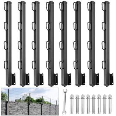 Imagem de TOPTGO Pacote Com 8 Extensores De Postes De Cerca, Braço Extensor De Arame Farpado De 23,5 Polegadas Para Cercas Externas Para Aumentar A Altura, Extensões De Postes De Cerca - Protegem A Privacidad
