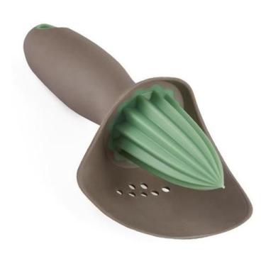 Imagem de Espremedor De Frutas Manual Silicone Plasvale Marrom/Verde
