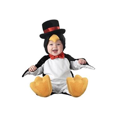 Imagem de Fantasia de pinguim infantil InCharacter, Preto/branco/amarelo, 6-12 Months (Small)