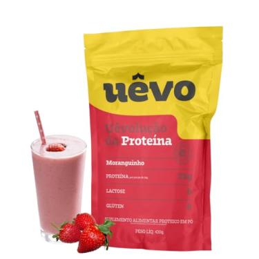 Imagem de Albumina Uêvo Sabor Surpreendente Morango Refil 420g