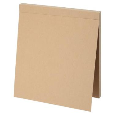 Imagem de PATIKIL Quadro de livro de aglomerado, 28 x 28 cm, 22 PT, 35 peças, folhas de papel kraft de aglomerado grosso, kit de suprimentos para encadernação de livros de designer, artesanato, madeira