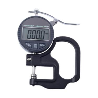 Imagem de WeiLaiKeQi Medidor de espessura digital Régua de medição eletrônica Paquímetro digital Medidor de espessura automático para chapa metálica Couro, 12cmx10cm