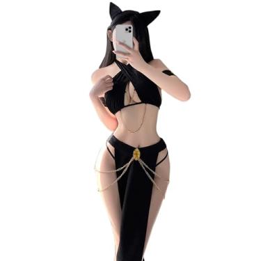 Imagem de JasmyGirls Lingerie Sexy Para Cosplay De Anime, Trajes Sensuais Mulheres, Roupas Travessas, Princesa Gata, Leia, Vestido Biquíni, Fantasia, Femboy