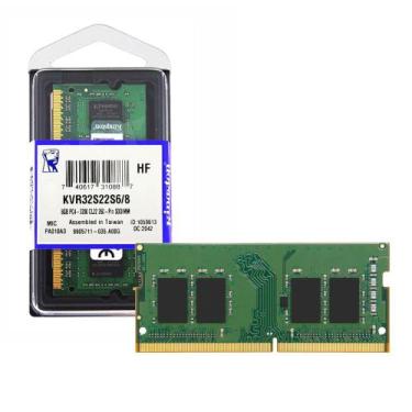 Imagem de Memória Para Notebook Kingston 8GB 1x8GB DDR4 3200MHz 1.2v CL22 KVR32S