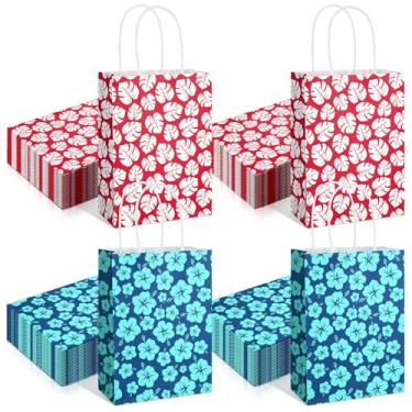 Imagem de Joottuan 24 peças de sacos de festa de desenho animado saco de presente de papel de hibisco, sacos de doces Havaí com alças para chá de bebê, lembrancinhas de festa de aniversário, suprimentos