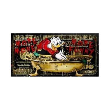 Imagem de Tema De Dinheiro Scrooge McDuck Dollar Pop Art Poster Canvas Wall Mura