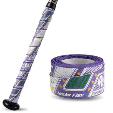 Imagem de INSUM Fita de aderência de taco de 1,1 mm, textura de estampagem dupla de chave grega, fita de taco de beisebol e softbol para desempenho em todos os climas, antiderrapante, pré-cortada para fácil