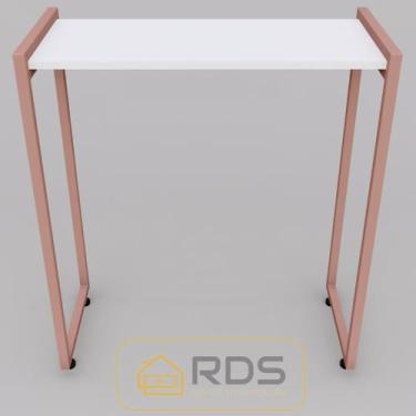 Imagem de Aparador Bella Pés Rosé Gold 68x30x76 - RDS, Branco