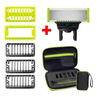 Imagem de Kit 1 Lamina Refil + 6 Pente + Case P/ Philips Oneblade - One Blade