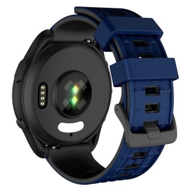 Imagem de OVERSTEP Pulseira de relógio Garmin Forerunner 265/Forerunner 255, pulseiras de substituição de silicone macio de 22 mm para relógio inteligente Venu 2 Venu 3/Vivoactive 4/Coros Pace 3/Apex 2 Pro/Apex