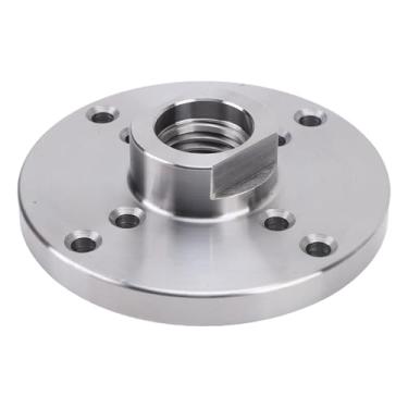 Imagem de Jiawu Placete de Torno de Madeira, Placa de Aço do Adaptador de 4 Polegadas de 4 Polegadas, Ajuste para 1in X 8tpi Fosco de Eixo Máquina de Madeira Placa de Face de Madeira