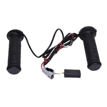 Imagem de aqxreight Alça de Alça Aquecida Elétrica ATV 12V Aquecimento Rápido Anti -deslizamento Universal 3 Engrenagem Ajustável para Guidão de 22 Mm de 7/8 Polegadas Com de Termostato Eletrônico