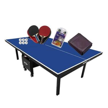 Imagem de MESA PING PONG MDF 18mm 1084 KLOPF + 2 Kits 5093 + Rede 5034 + Capa