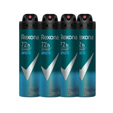 Imagem de Kit Desodorante Aerosol Rexona Men Impacto 150ml - 4 Unidades