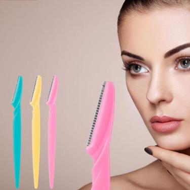 Imagem de Kit 3 Navalha Sobrancelha Lâmina Aparador Facial Depilação - Navalha p