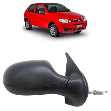 Imagem de Retrovisor Palio Economy 2 Portas 2011 2012 2013 2014 2015 2016 Preto 