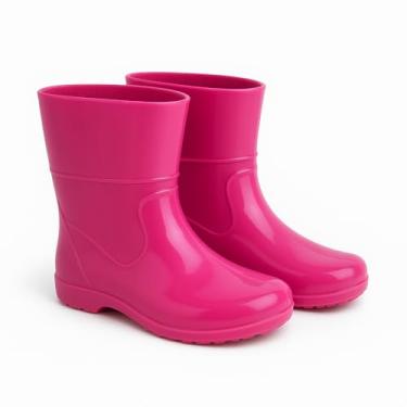 Imagem de Bota Infantil Feminina e Masculina Plastica Estilo Galocha Para Dias Chuvosos Para Limpeza Faxina Antiderrapante Super Leve (Rosa, BR, Criança de 1 a 3 anos, Numérico, 23)