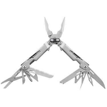 Imagem de Alicate Multiferramenta Dobrável 18 em 1 Aço Inoxidável - Ferramenta EDC Mini Portátil para Camping, Sobrevivência, Pesca, Uso Externo e Doméstico com Alicate, Faca, Tesoura, Chaves de Fenda
