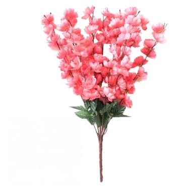 Imagem de 2 Buques Pessegueiro Flor Cerejeira Artificial Decoração (2 BUQUES ROSA CLARO)