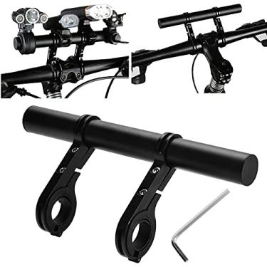 Imagem de Extensor de guidão para bicicleta de Lystin, extensão de guidão de liga de alumínio, suporte duplo para bicicleta, acessório de bicicleta para segurar lanterna Speedometer GPS Suporte de telefone, aluminum alloy