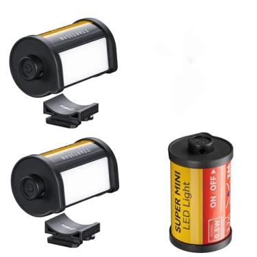 Imagem de TTARTISAN Pacote Com 2 Luzes Led Magnéticas, Mini Luz Recarregável Para Câmera 3000K/4500K/6000K Cri95+ Fotografia, Super Mini, Suporte Ajuste De 0 A 180 Graus, Furo Cordão