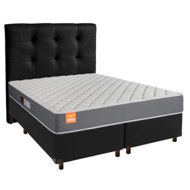 Imagem de Cama Box + Colchão Queen D23 Pro Inducol + Cabeceira Estofada