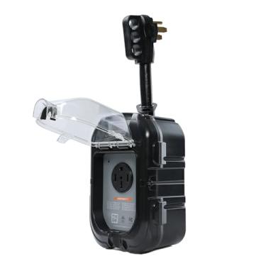 Imagem de RVBASICS Protetor De Surtos Para Rv, Sistema Gerenciamento Elétrico 50 A, Bluetooth Integrado, Monitor Energia Ems Com Display Led, Protege Rvs Possíveis Danos Em Parques/Acampamentos, 7200 Joules