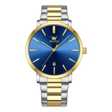 Imagem de Relógio Masculino Olevs 2896 Quartz Luxo Ouro Á Prova d Água