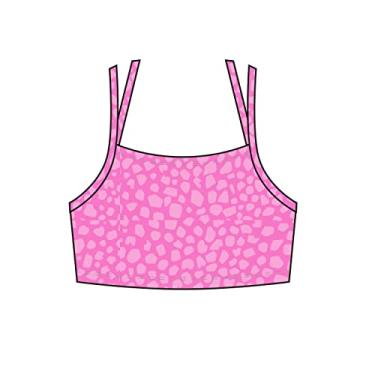 Imagem de Bloch Sutiã Remi X-Back para meninas, Terazzo rosa, 12-14 Anos