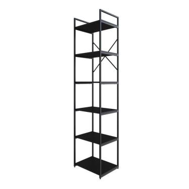Imagem de Estante Alta C/06 Prateleiras 185x45x33cm Yon Preto Tx/ Preto Tx/