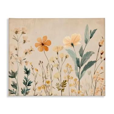 Imagem de Stupell Industries Design de arte de parede em tela de folhagem de flores gratuitas por Petal Prints Design, 61 x 76 cm