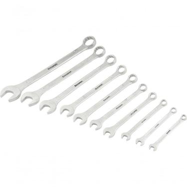 Imagem de Jogo Chave Combinada 6-22mm Aço Carbono Com 10 Peças Estojo