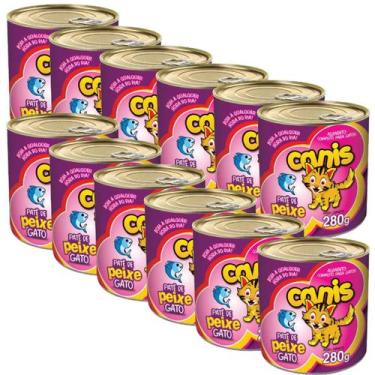 Imagem de Ração Sache Para Gato Canis Adulto Peixe 280gr Kit 12un