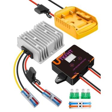 Imagem de Conversor de tensão descendente de 20 V a 12 V compatível com bateria Dewalt 20 V, regulador de tensão CC 15A MAX 120 W, adaptador de bateria de roda elétrica, conversor abaixador com proteção de