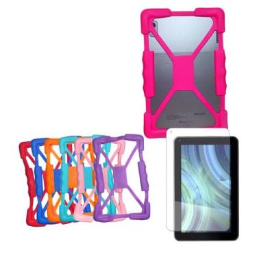 Imagem de Capa case emborrachada para tablet M9s go / CCE9 + Película de vidro t