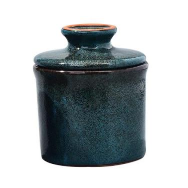 Imagem de Butter Keeper Crock Teapeak Cerâmica Azul Cerâmica 200mL