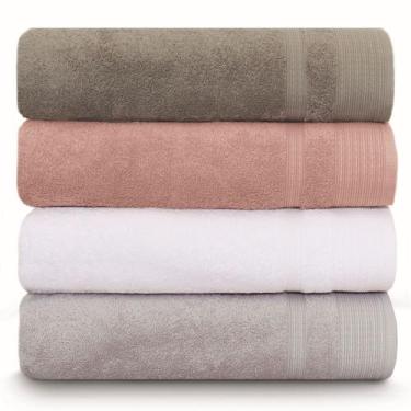 Imagem de Toalha de Banho Nobless Kit 4 Pçs 100% Algodão Gramatura 500 - Appel, 