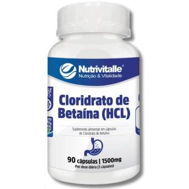 Imagem de Cloridrato de betaina (hcl) 1500mg 90caps nutrivitalle