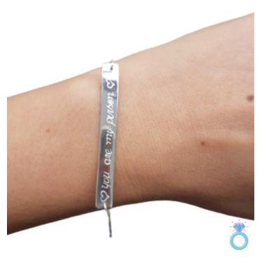 Imagem de Pulseira Prata Chapinha 6mm Plaquinha Adulto 925 - Isa Roncari Joias