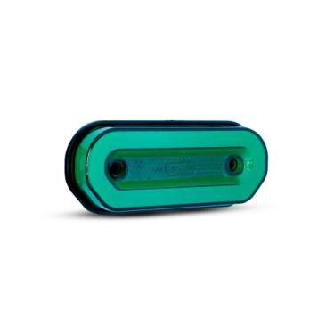 Imagem de 2 x Luz De Posição Lateral Led Oval OLOGO Esmeralda Caminhão Carreta B