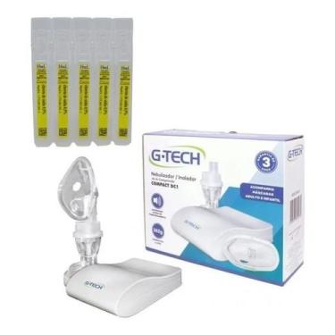 Imagem de Nebulizador Inalador De Ar Comprimido + Soro Fisiológico - G-Tech