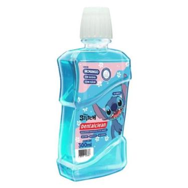 Imagem de Enxaguante Bucal Stitch Sabor Morango 300 ml Sem Álcool Para Crianças 