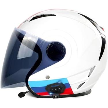 Imagem de Capacete De Motocicleta Bluetooth Capacete De Motocicleta De Rosto Aberto Equitação Motocross Racing Capacete De Motobike, CC14, S/55-56cm