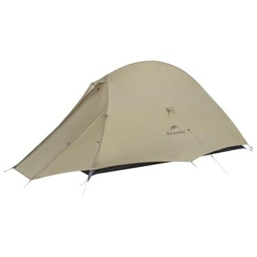 Imagem de Naturehike Barraca Cloud Up atualizada para 1 pessoa, barraca ultraleve para mochila para uma pessoa, barraca impermeável para uma única pessoa com pegada incluída (nylon Sand-20D)
