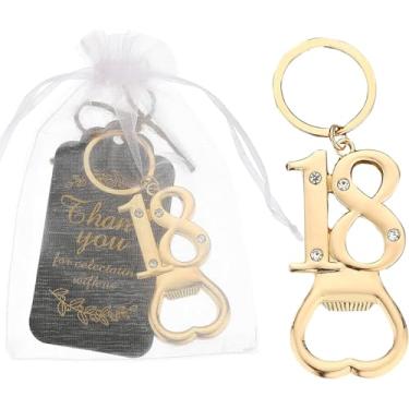 Imagem de Conjunto de 24 lembrancinhas de festa de aniversário de 18 anos para convidados, abridor de garrafas, strass a granel, 18 lembranças, abridor de presente para decoração de aniversário de 18 anos