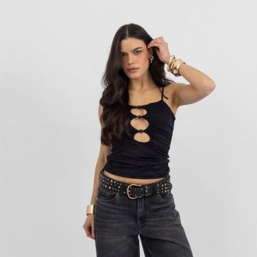 Imagem de Blusa Recortes Preta - Martina Oficial, P