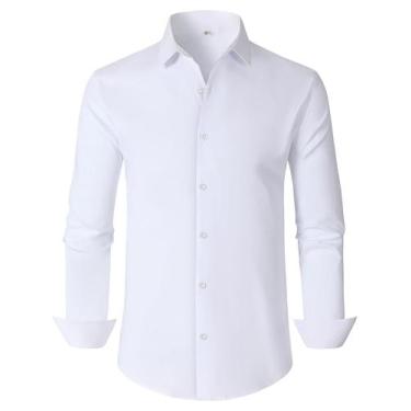 Imagem de Camisa BBIBBI branca com botões e manga comprida sem rugas