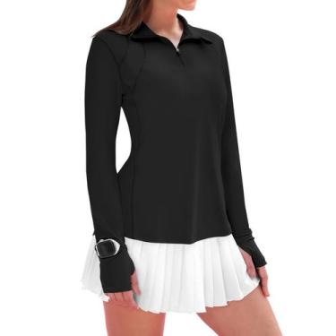 Imagem de Camisa IECCP Workout para mulheres com proteção solar 1/4 com zíper pr