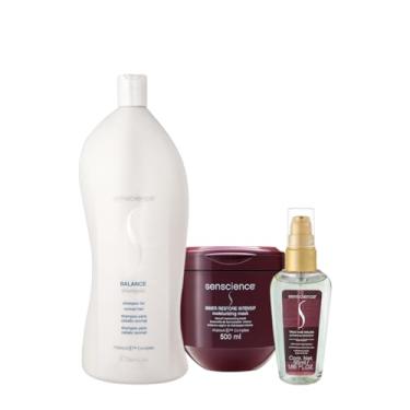Imagem de Kit Senscience Balance Intensif True Hue Shampoo Máscara Sérum (3 produtos)