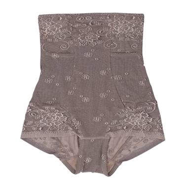 Imagem de Shorts pós-parto, shorts de compressão para barriga respirável para casa, Café, M